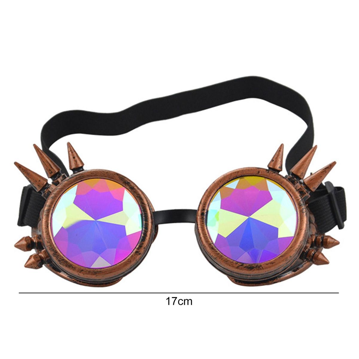 Kaleidoscope Glasses Costume Parties Steampunk Glasses Red Bronze
