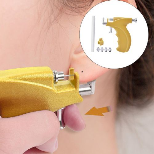 Stainless Steel Ears Piercer Machine Home Yellow
