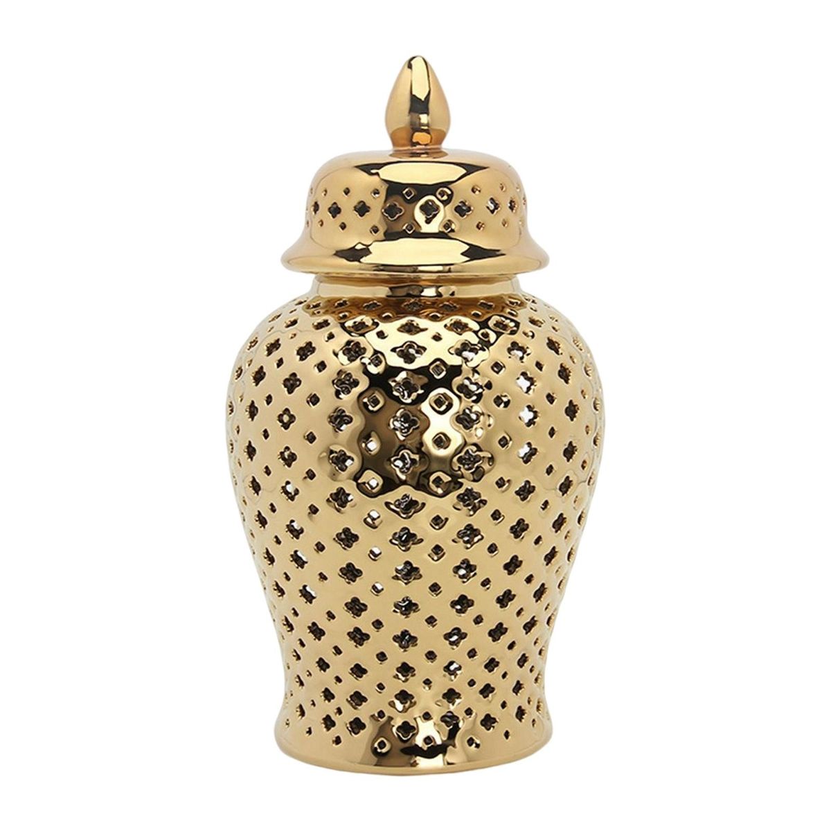 Ginger Jar Pierced Decorative Handicraft Lantern For Display Gift