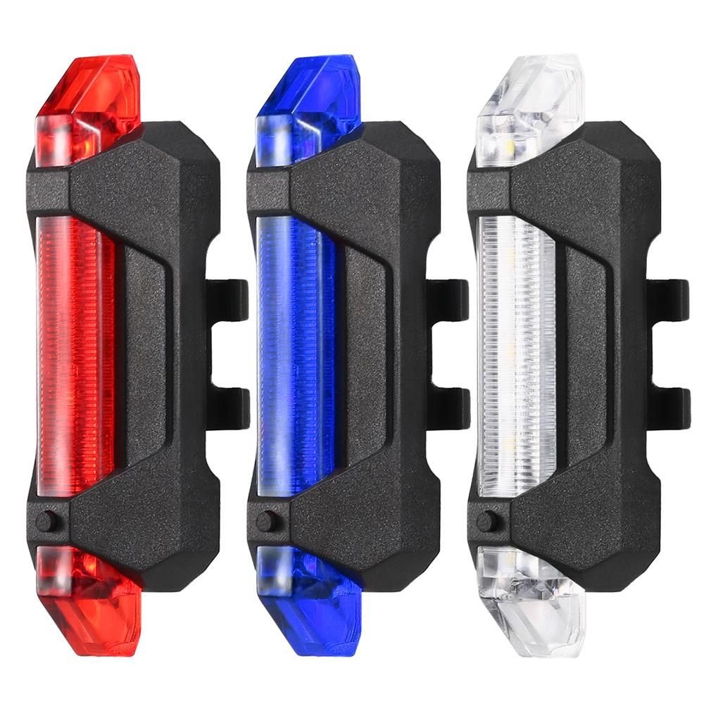 3pcs Super Bright USB Rechargeable Bike Taillight Cycling Bicycle Tail Rear Safety Warning Light Lamp