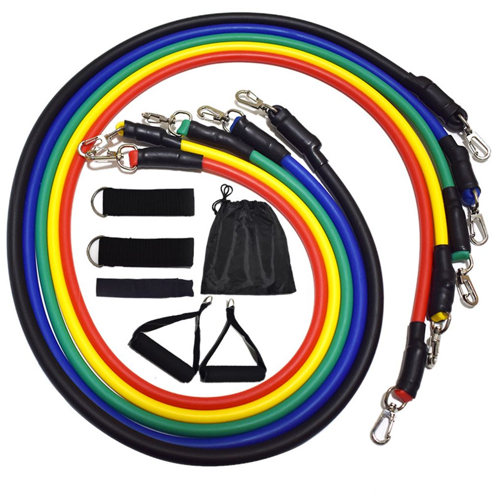 11 Pcs Pull Rope Set Latex Tubes Pedal Excerciser