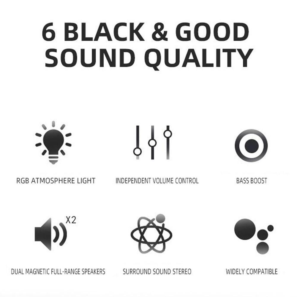 D71 RGB Computer Speaker Home Office Subwoofer Speaker with