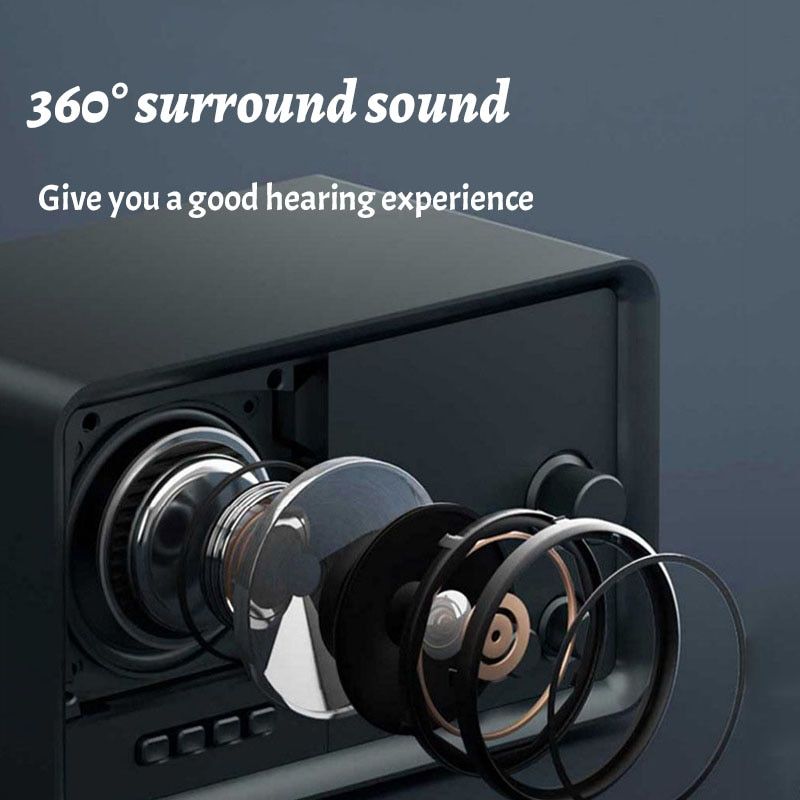 Portable Retro Radio FM/AM Radio Receiver Wireless Bluetooth Speaker With U Disk/AUX/TF Card Slot Support AC/DC Power Supply