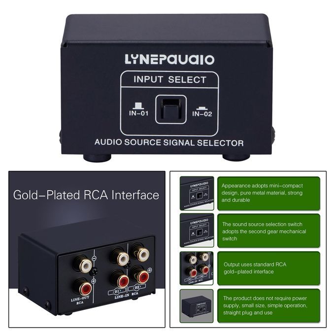 1Pcs 2 In 1 Out Or 1 In 2 Out Audio Source Signal Selector Switcher