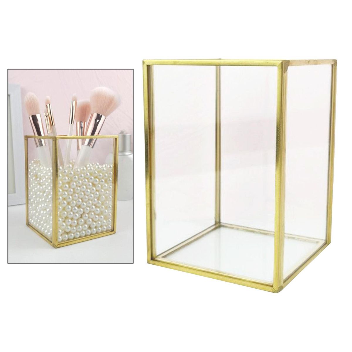 Desktop Organizer Pen Holder Cosmetics Makeup Brushes Display Stand