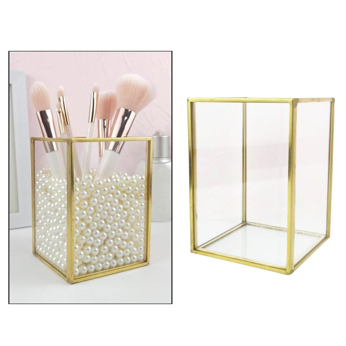 Desktop Organizer Pen Holder Cosmetics Makeup Brushes Display Stand