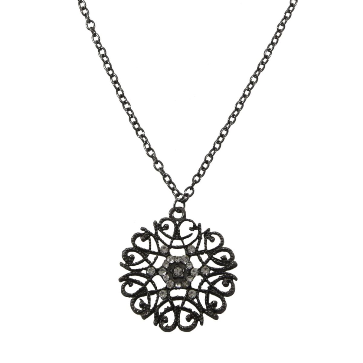 Fashion Women's Hollow Flower Shinning Rhine Long