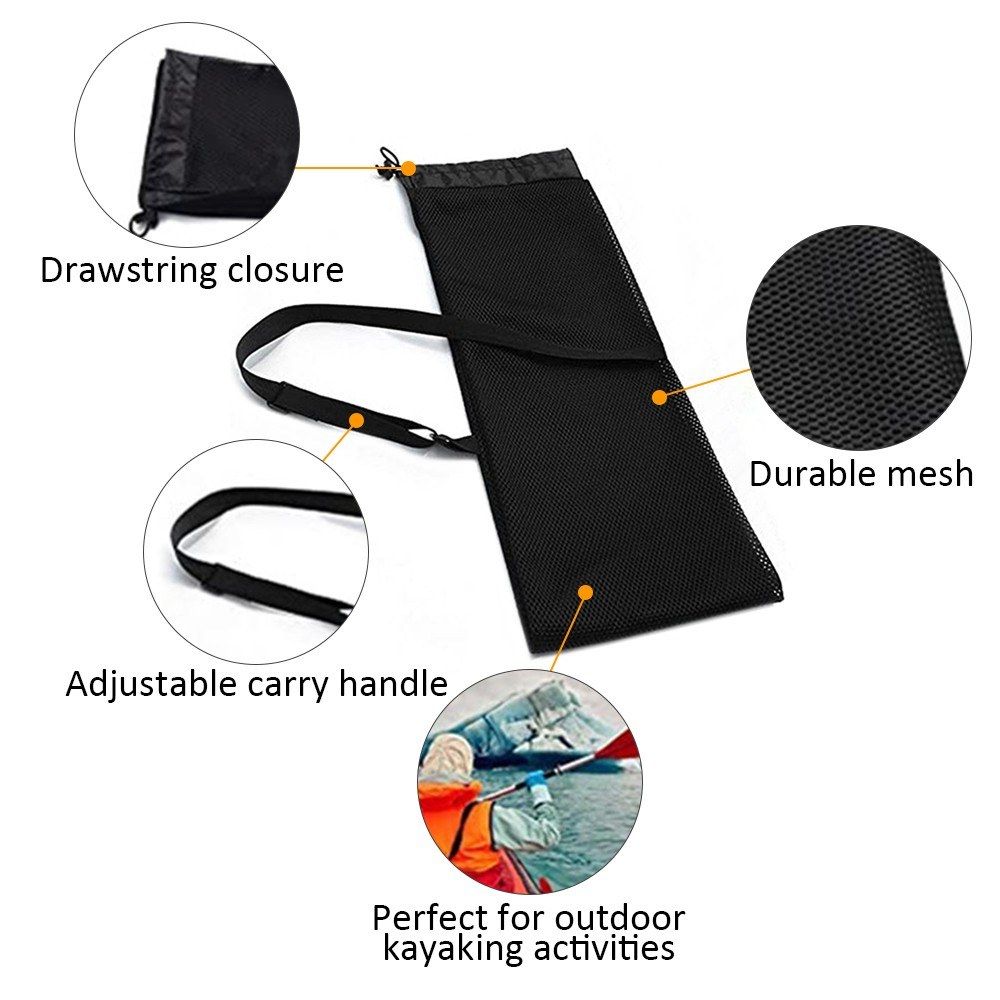 Mesh Kayak Paddle Bag Paddle Drawstring Bag Portable Paddle