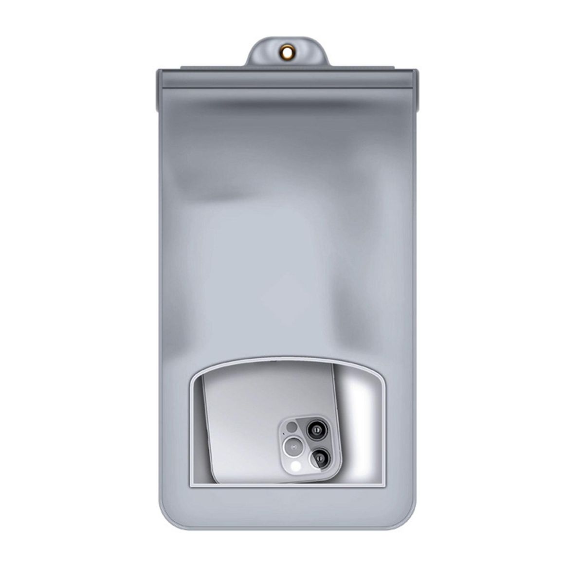 1 Set Phone Waterproof Bag Transparent Window Mobile Phone Bag Silver