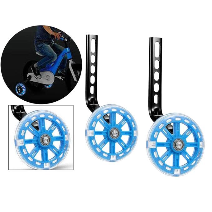 Mute Flashing 12-20 Inches Kids Bicycle Balance Training Side Blue