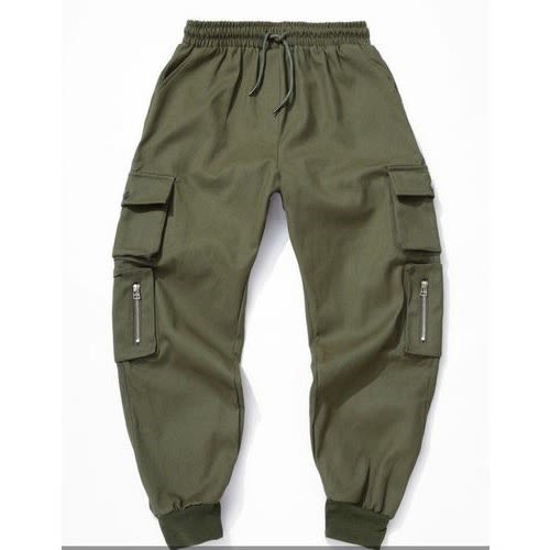 Zippers Cargo Pant -Dark Green
