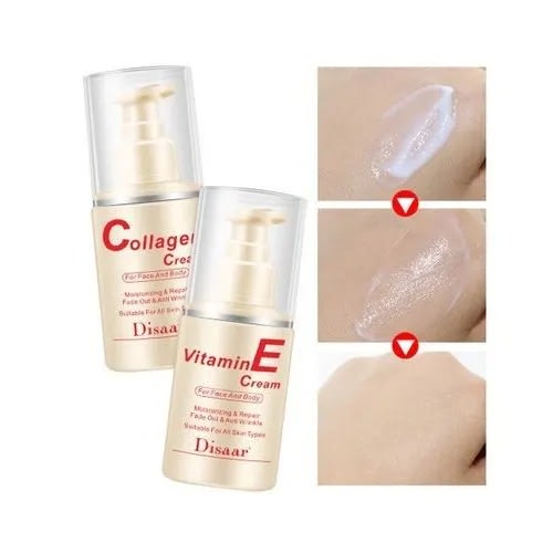 Disaar Collagen Face Cream And Disaar Vitamin E Moisturizer - 100ml Each