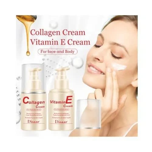 Disaar Collagen Face Cream And Disaar Vitamin E Moisturizer - 100ml Each