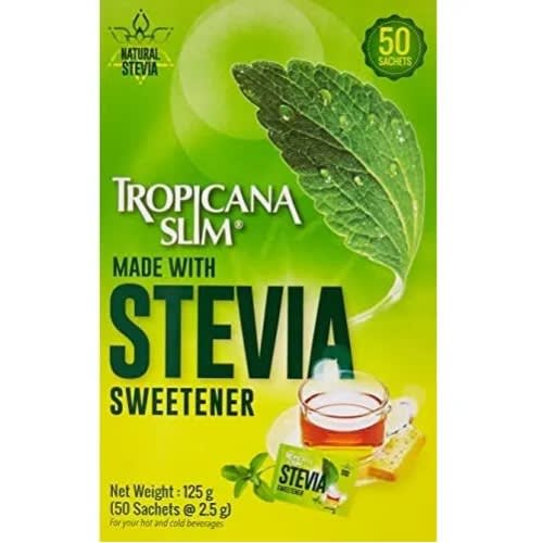 Tropicana Slim Natural Stevia Sweetener With Chromium - 50 Sachets
