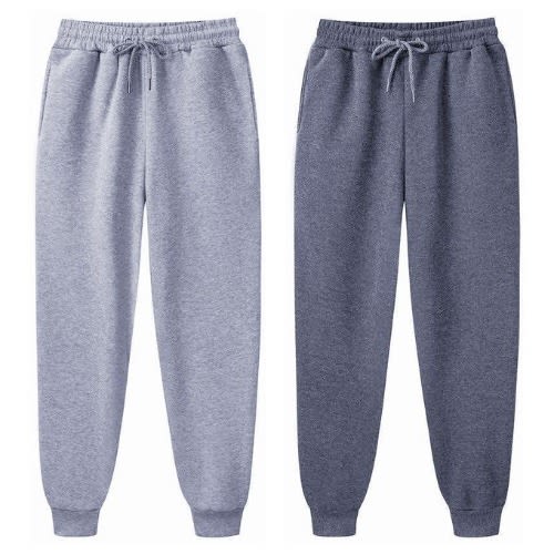 2-in-1 Thick Joggers Pant - Light Grey & Dark Grey