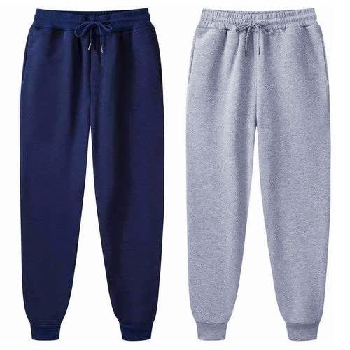 2-in-1 Thick Joggers Pant - Navy Blue & Grey