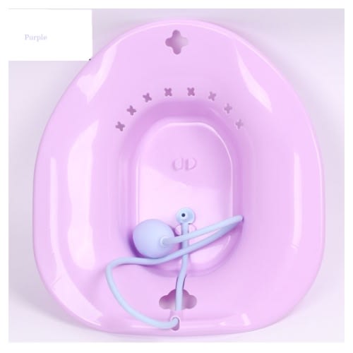 Sitz Bath Bowl For Post Partum Treatment - Purple
