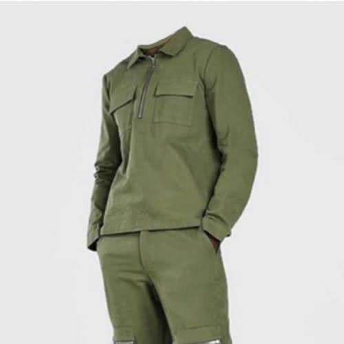 Dark Green Shirt With Cargo Pants