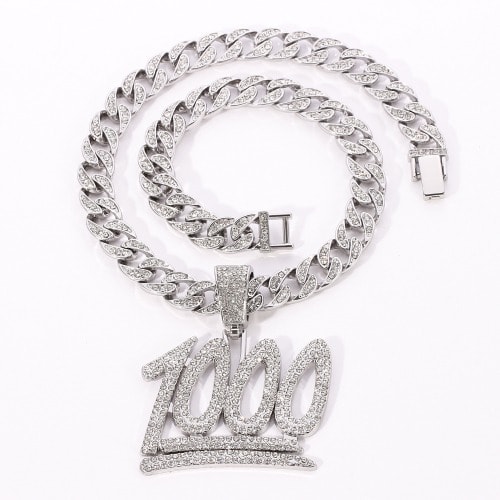 Men's Jewelry - 1000 Pendant And Chain - Silver