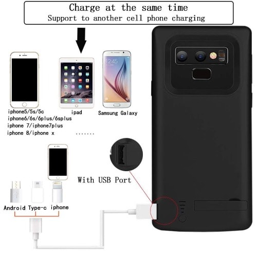 Battery Case, 5000mah Rechargeable Charging Case For Samsung Galaxy Note 9