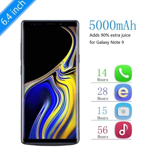 Battery Case, 5000mah Rechargeable Charging Case For Samsung Galaxy Note 9