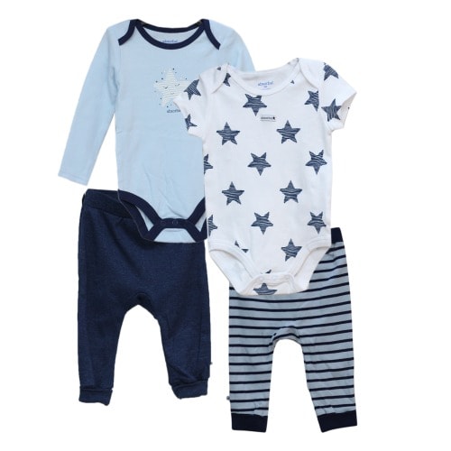 Baby  Body Suit 4pcs Set - Multicolor