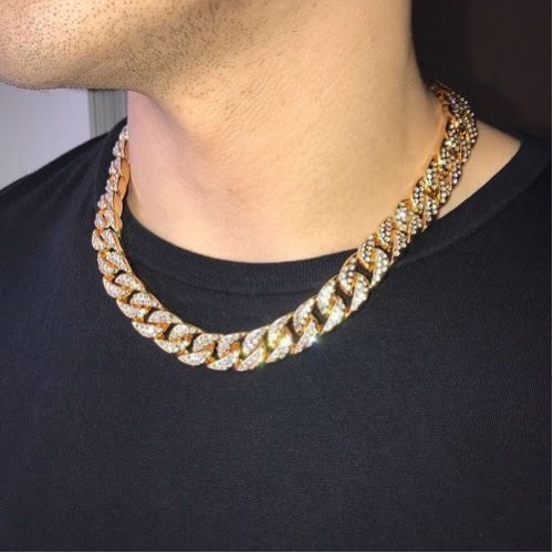 Iced Out Cuban - Link Chain - Gold