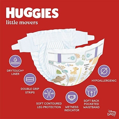 Little Movers Baby Diapers- Size 6- 50 Ct
