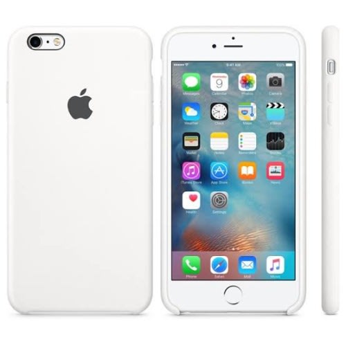 Silicone Back Cover For iPhone 6s Plus - 6 Plus - White
