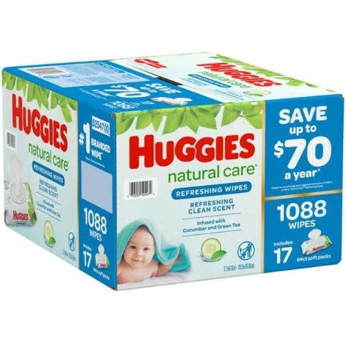 Huggies Natural Care Wipes - 1088 Count