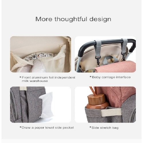 Multifunctional Large Capacity Diaper Backpack