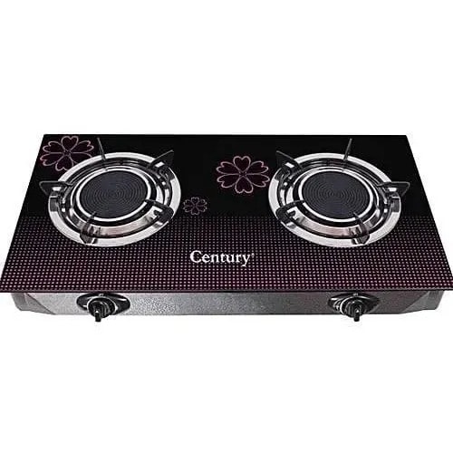 2 Burner Gas Cooker With Glass Top