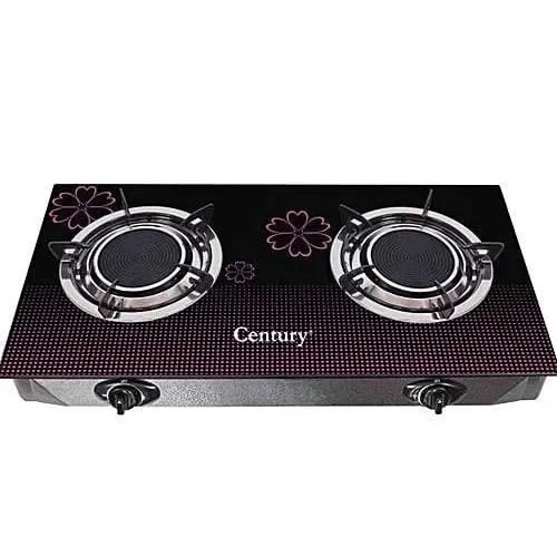 2 Burner Gas Cooker With Glass Top