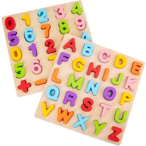 Wooden Montessori Alphabet And Numbers Toys