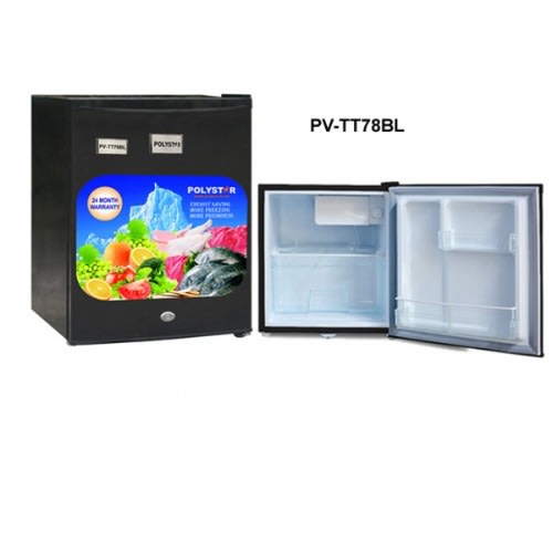 30L Single Door Bed Side Refrigerator With Key Lock - Black