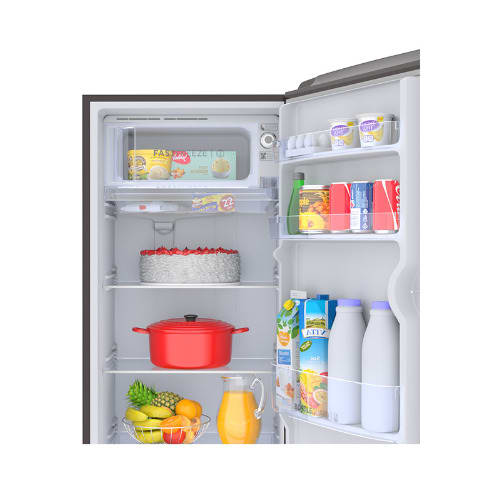 192L Single Door Refrigerator - Glossy Black