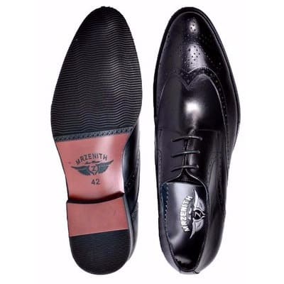 Classic-Lace-up Brogues for Men - Black