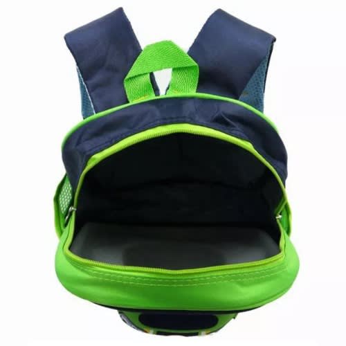 Children's 3D Embossed Cartoon Character School Bag - Green