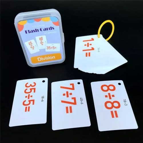 Kids Mathematics Early Learning Flash Cards Cognition - Division