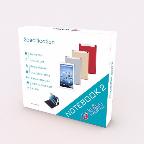 IDino Note Book 2 - 10.1" LCD – 4GB RAM – 64GB ROM Tablet - Dual SIM - 4G LTE - Red