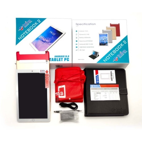 IDino Note Book 2 - 10.1" LCD – 4GB RAM – 64GB ROM Tablet - Dual SIM - 4G LTE - Red
