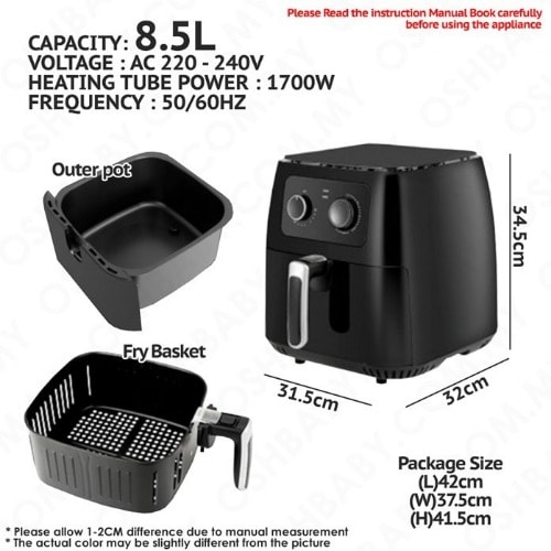 Healthy Airfryer - 8.5litres