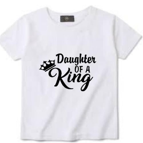 Kids Children T-shirt For Girls - Daughter Of A King White