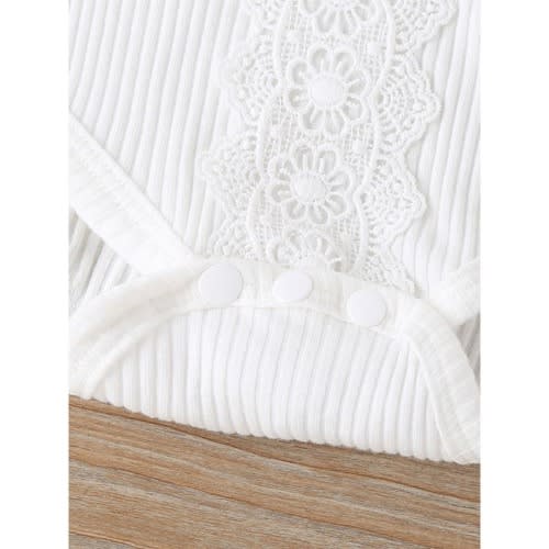 3-piece Flutter Sleeve Bodysuit Matching Skirt Headband Baby Girl