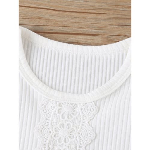 3-piece Flutter Sleeve Bodysuit Matching Skirt Headband Baby Girl