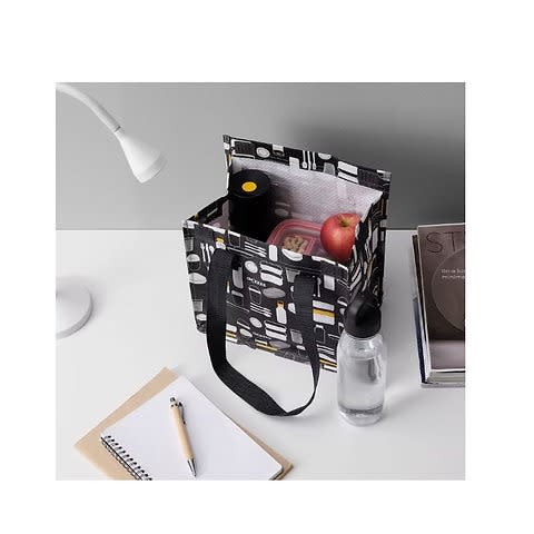 Fladdrig Lunch Bag - Patterned Grey