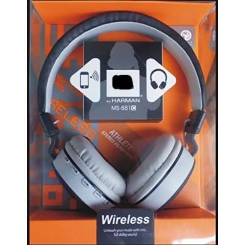 Ms-881a Wireless Bluetooth Headphone With Fm And Sd Card Slot - Black