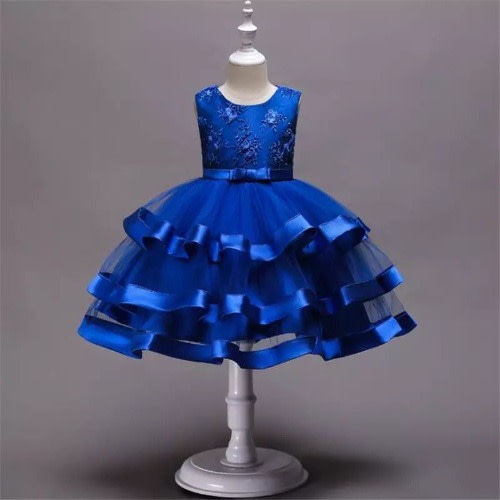 Embroidered Flower Girls Dress