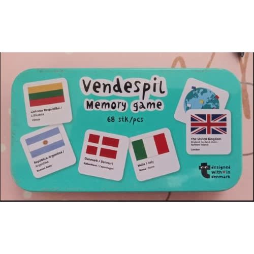 Vendespil Memory Game - Matching Country Flags 68cards