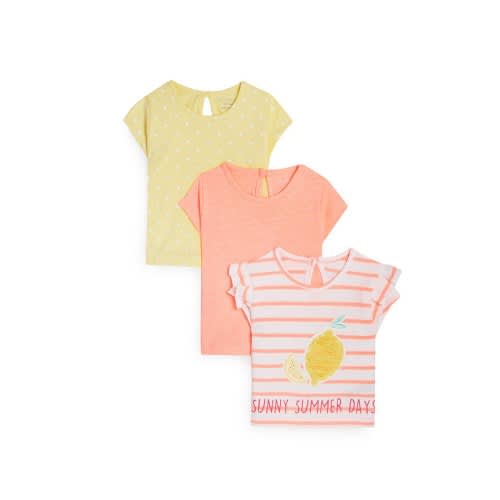 Girls Lemon T-shirt - Pack Of 3